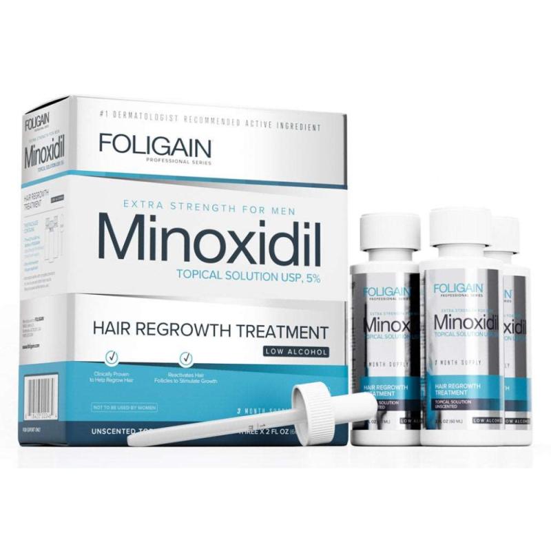 FOLIGAIN 5% minoxidil pre mužov so zníženým obsahom alkoholu 3 x 60 ml (3 mesačná kúra)